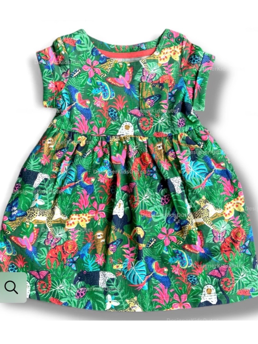 Mini Boden Vibrant Rainforest Dress 2-3T